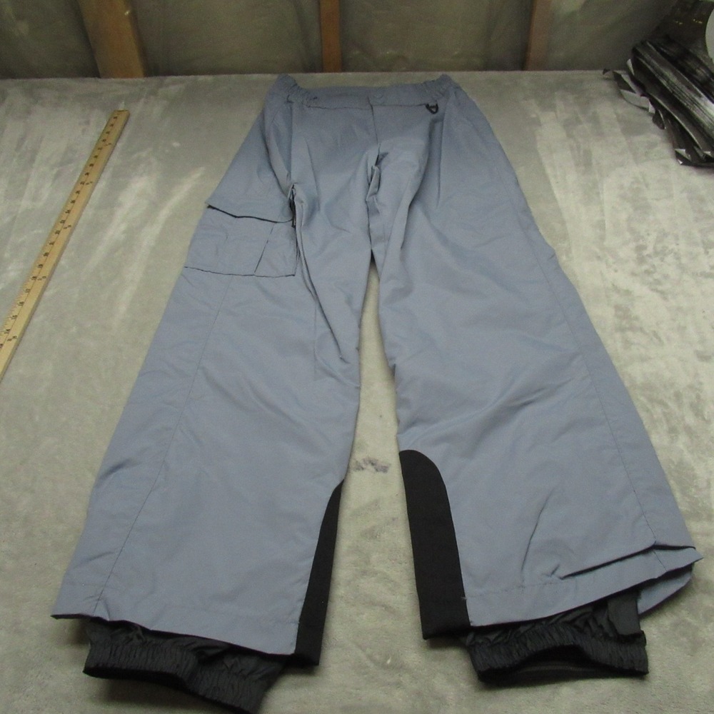 Columbia Snow Pants Women Small Gray Cargo Pocket Elastic Rain Wind Winter 28x30
